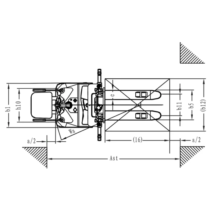 Платформа оператора самохідного штабелера EVV20-P